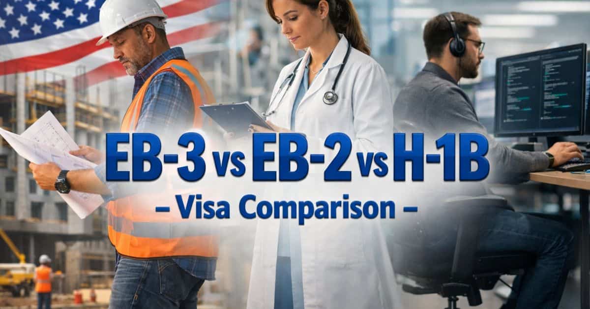 EB-3 vs EB-2 vs H-1B - Visa Comparison