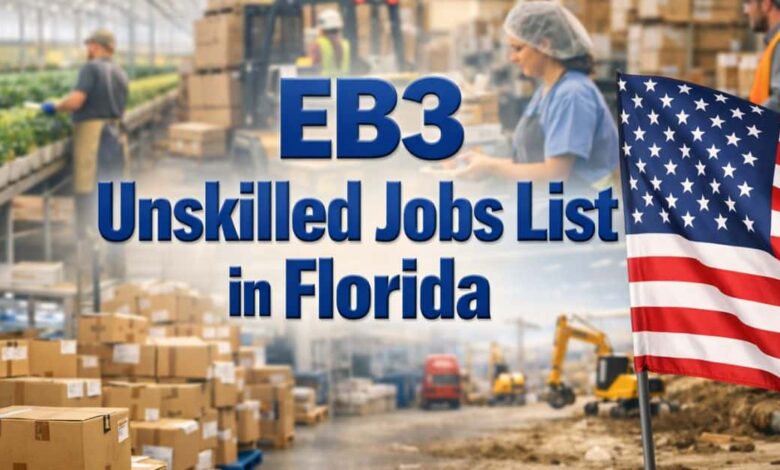 EB3 Unskilled Jobs List in Florida