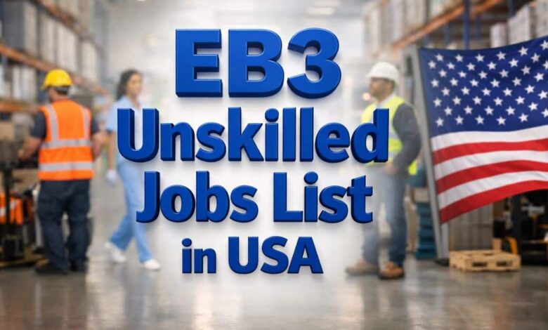 EB3 Unskilled Jobs List in USA