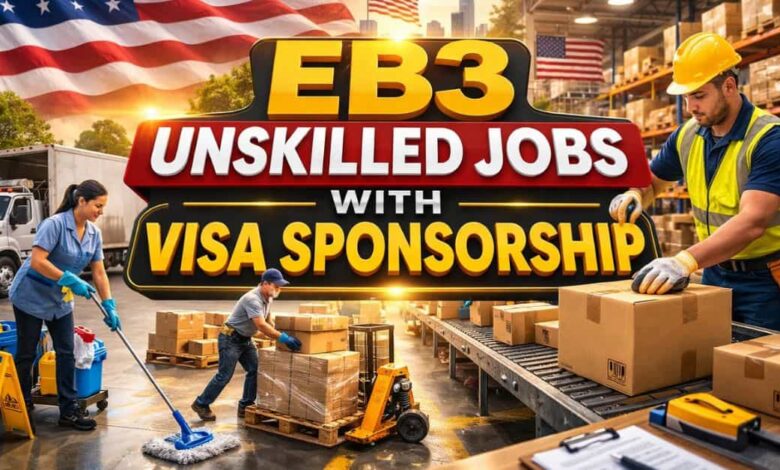 EB3 Unskilled Jobs with Visa Sponsorship
