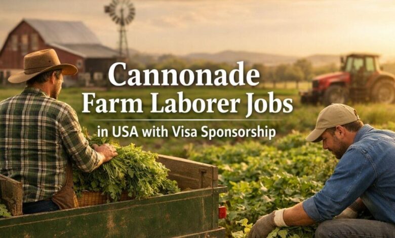 Cannonade Farm Laborer Jobs in USA with Visa