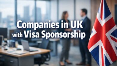 Companies in UK with Visa Sponsorship