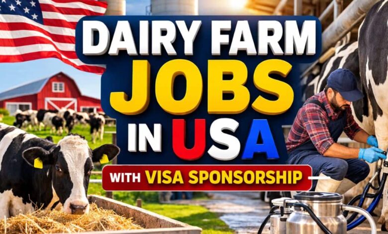 Dairy Farm Jobs in USA with Visa Sponsorship