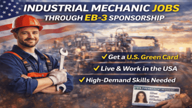 Industrial Mechanics Jobs Through EB 3 Sponsorship