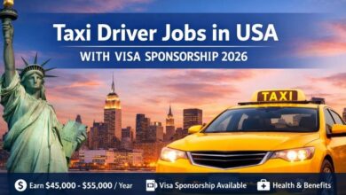 Taxi Driver Jobs in USA with Visa Sponsorship 2026