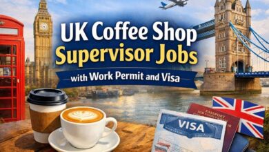 UK Coffee Shop Supervisor Jobs with Work Permit and Visa