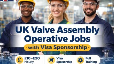 UK Valve Assembly Operative Jobs with Visa Sponsorship