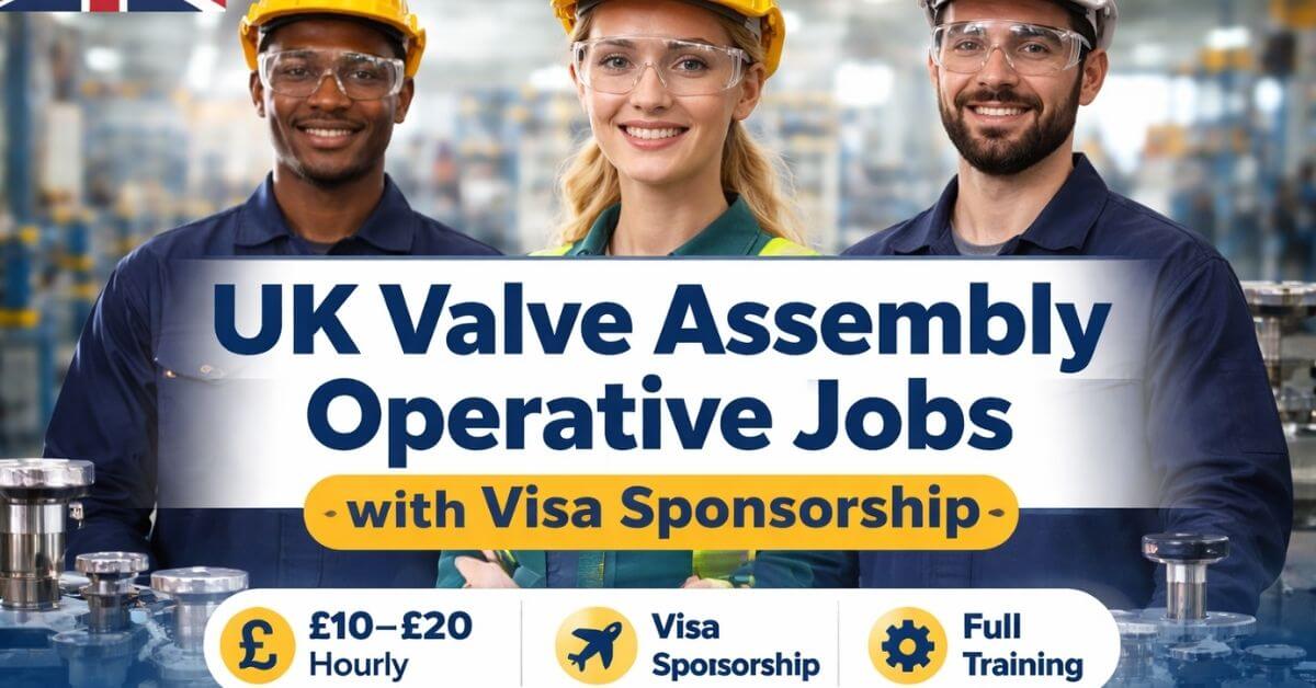 Assembly Operative Required UK Valve Assembly Operative Jobs with Visa Sponsorship 2026