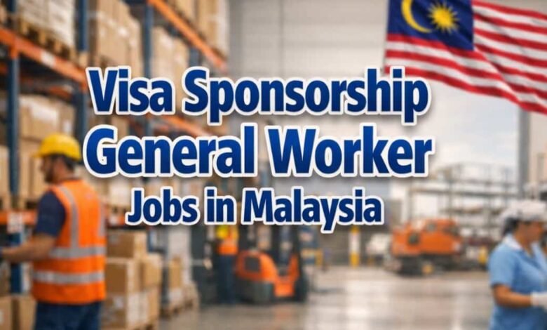 Visa Sponsorship General Worker Jobs in Malaysia