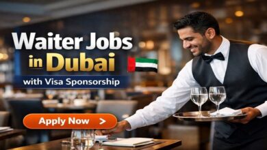 Waiter Jobs in Dubai with Visa Sponsorship