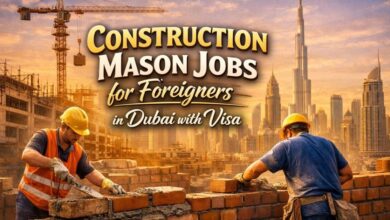 Construction Mason Jobs for Foreigners in Dubai with Visa