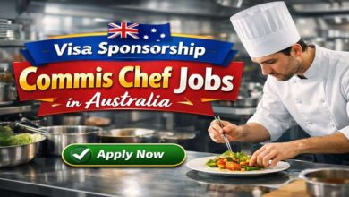 Visa Sponsorship Commis Chef Jobs in Australia