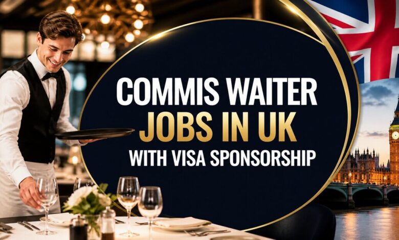 Commis Waiter Jobs in UK with Visa Sponsorship