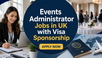 Events Administrator Jobs in UK with Visa Sponsorship