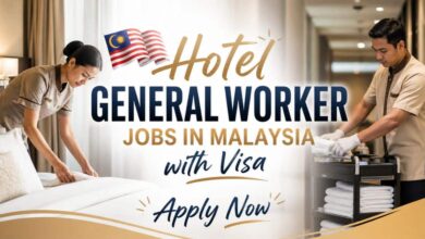 Hotel General Worker Jobs in Malaysia with Visa
