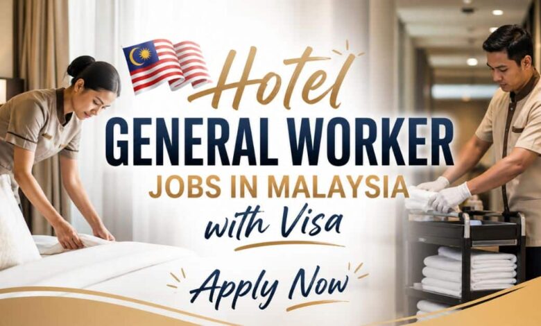 Hotel General Worker Jobs in Malaysia with Visa