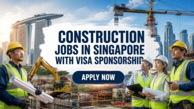 Construction Jobs in Singapore with Visa Sponsorship