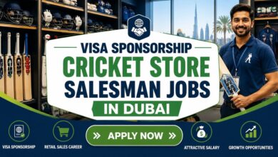 Visa Sponsorship Cricket Store Salesman Jobs in Dubai