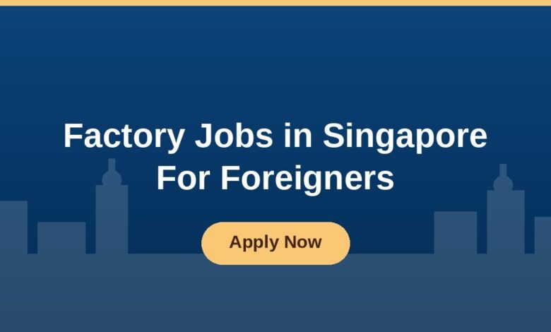 Factory Jobs in Singapore For Foreigners