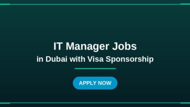 IT Manager Jobs in Dubai with Visa Sponsorship