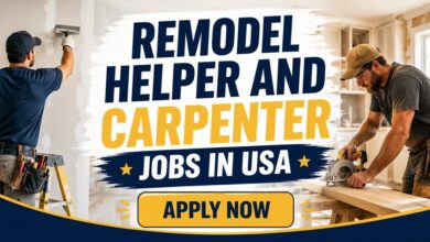 Remodel Helper and Carpenter Jobs in USA