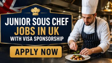 Junior Sous Chef Jobs in UK with Visa Sponsorship