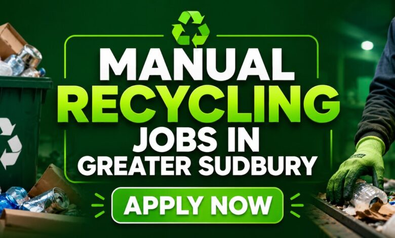 Manual Recycling Jobs in Greater Sudbury