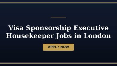 Visa Sponsorship Executive Housekeeper Jobs in London
